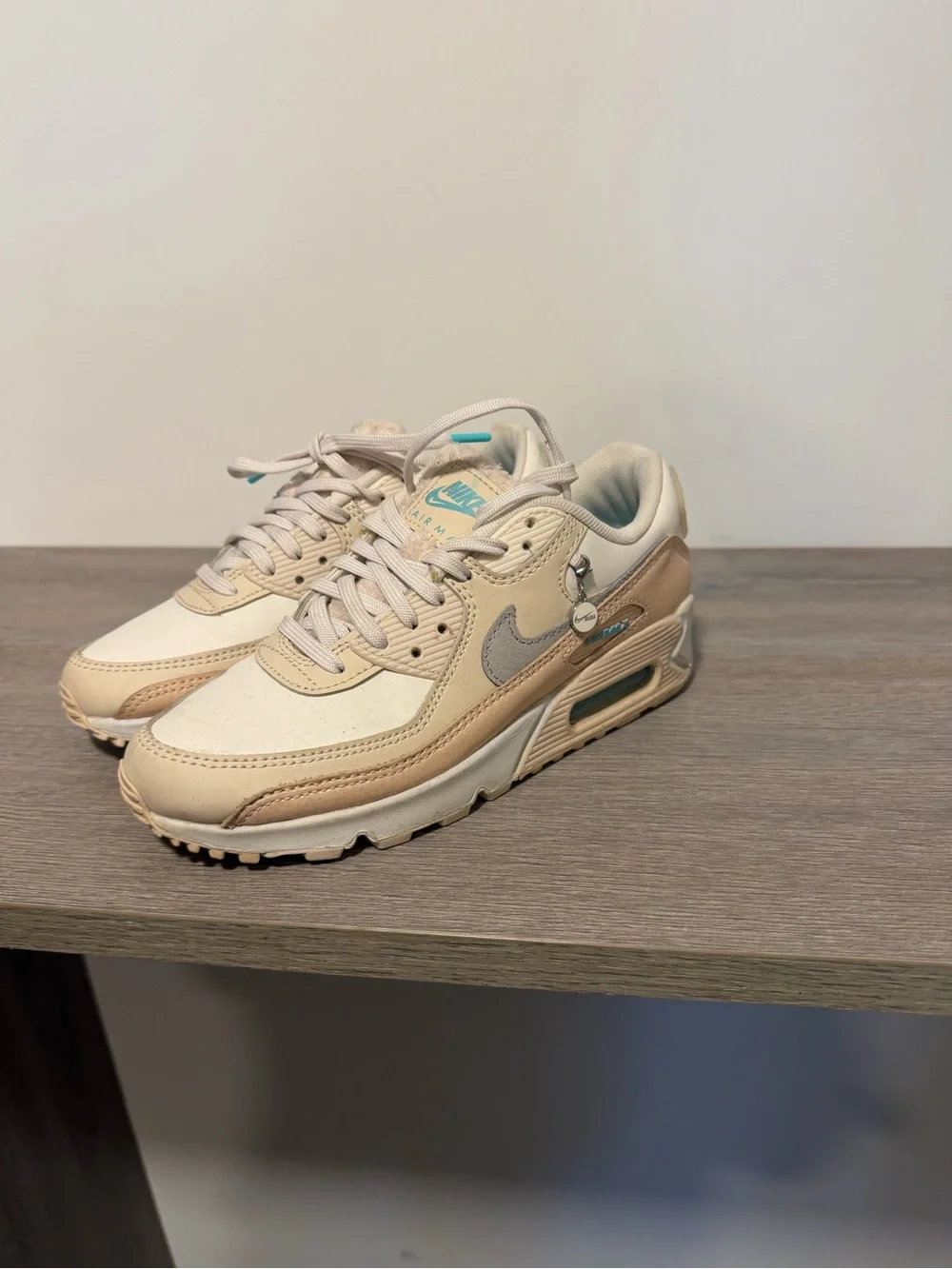 Nike Air Max 90 Cream & Tan with Grey Swoosh